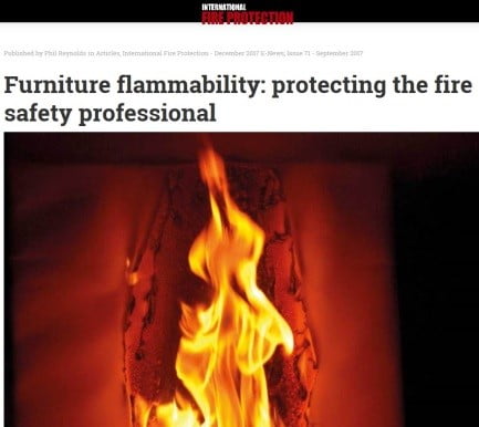 Professional responsibility for furniture fire safety