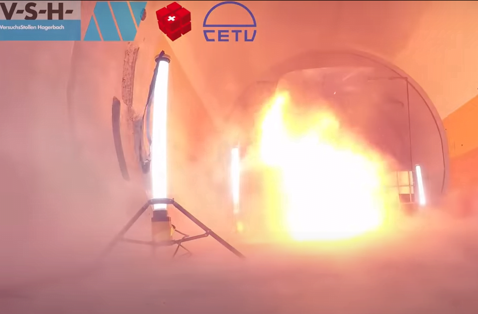 Electric vehicle fire tests