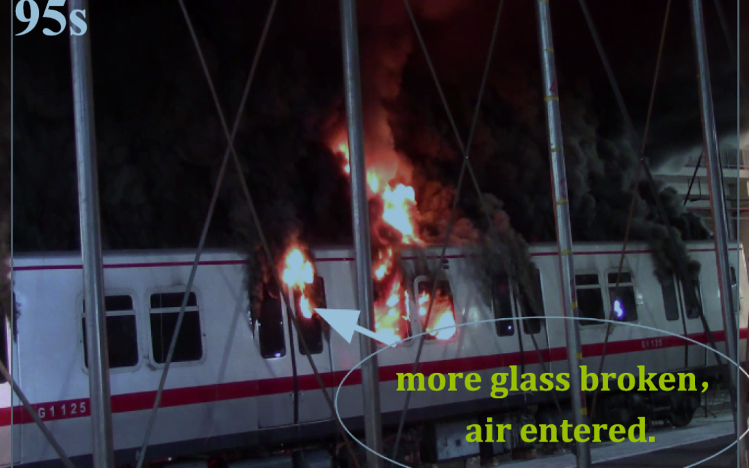 Full-scale metro carriage test burn