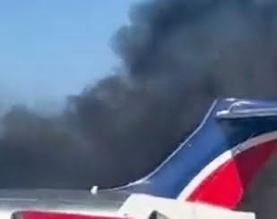 Miami plane crash landing fire