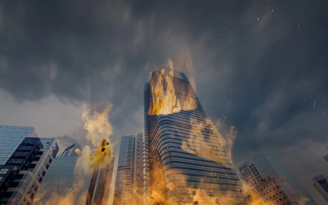 Changsa China skyscraper façade fire