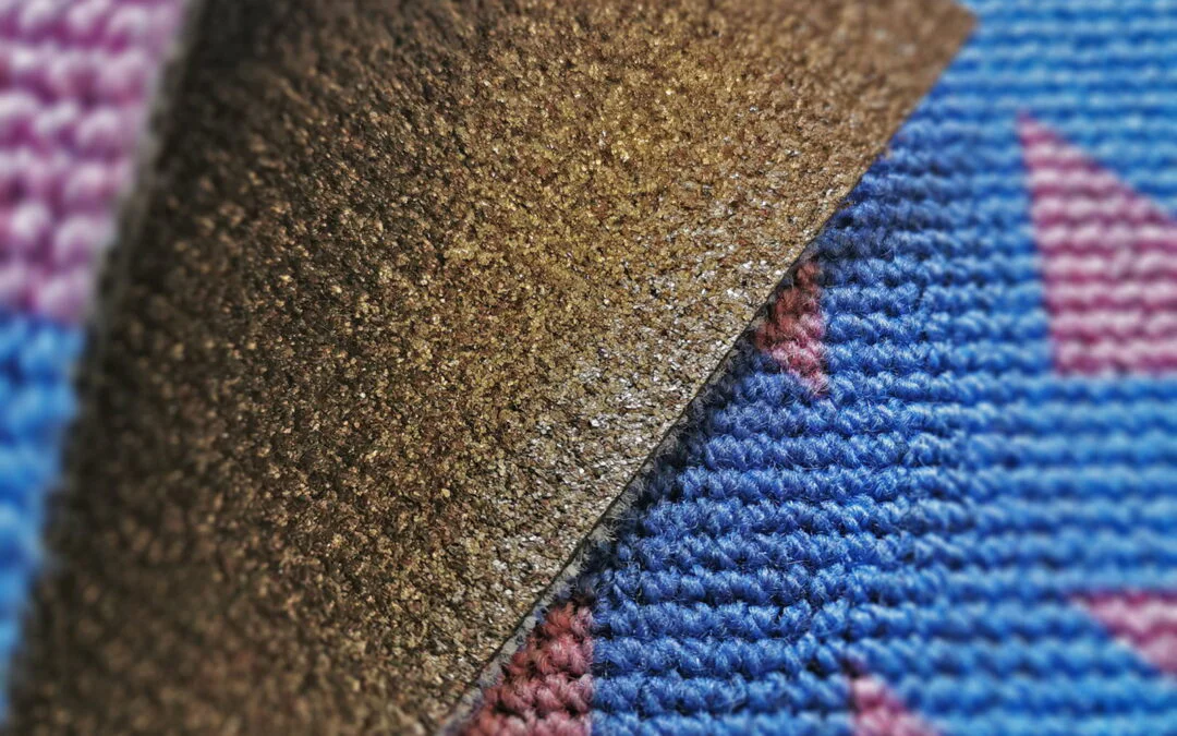 Aviation carpet with recycled binder