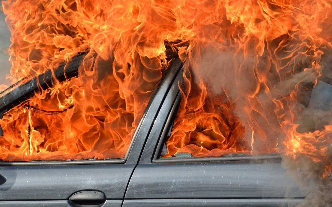 Luton airport car park destroyed by fire
