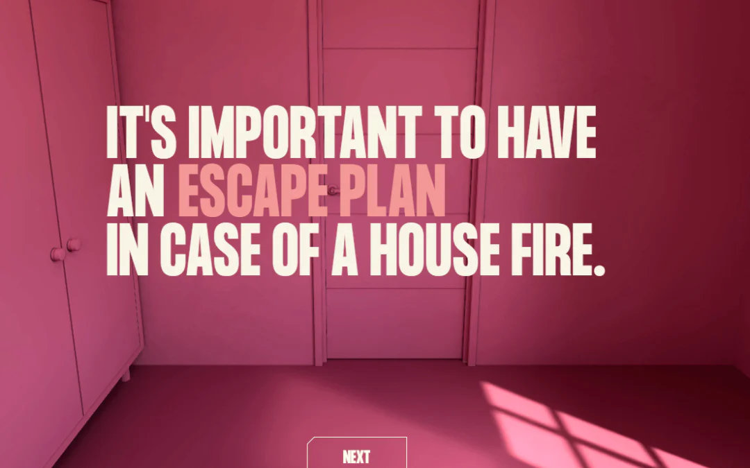 Virtual reality for fire awareness