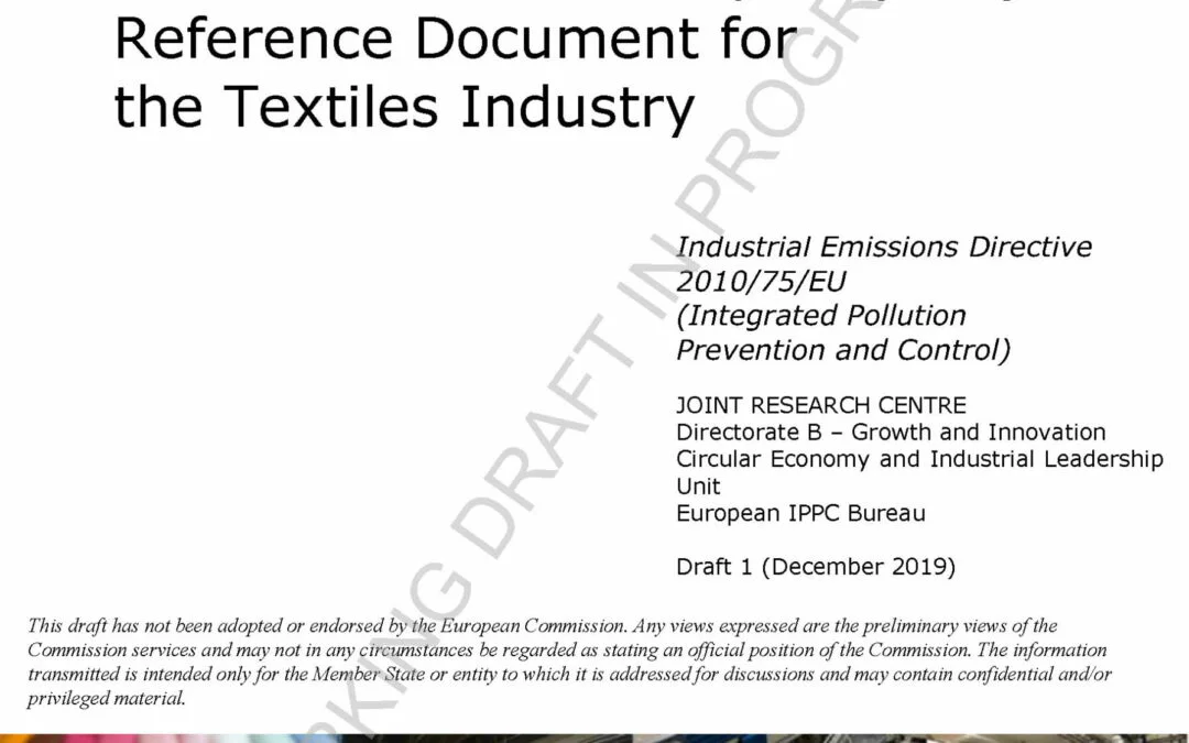 pinfa input to EU textile BREF update