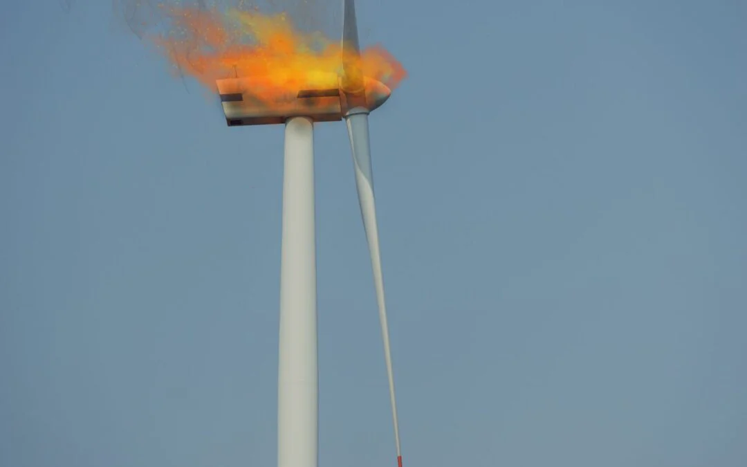Absence of fire standards for wind turbines