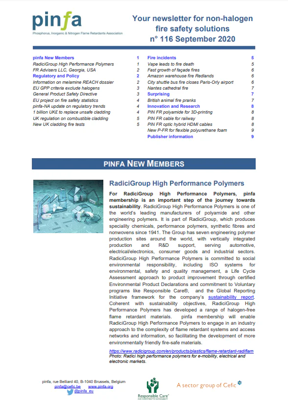 Pinfa Newsletter – Issue 116 – September 2020