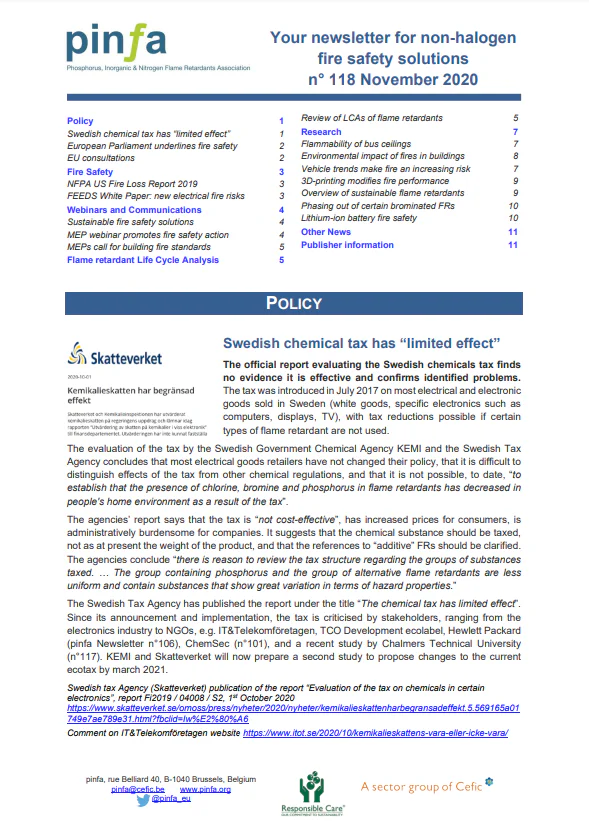 Pinfa Newsletter – Issue 118 – November 2020