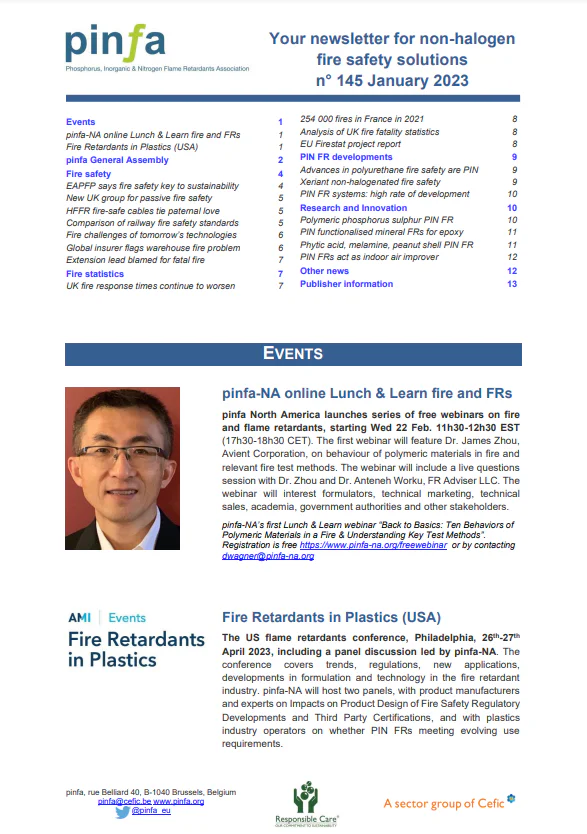 Pinfa Newsletter – Issue 145 – January 2023