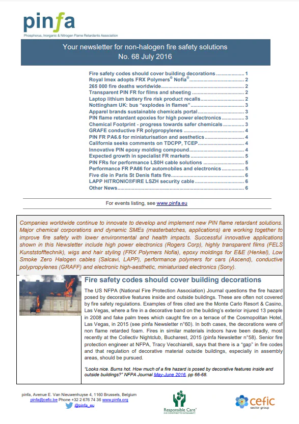 Pinfa Newsletter – Issue no68 – July 2016