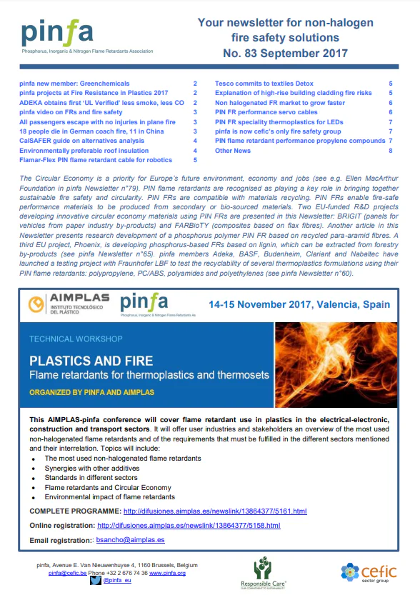 Pinfa Newsletter – Issue 83 – September 2017