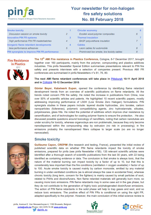 Pinfa Newsletter – Issue 88 – January 2018