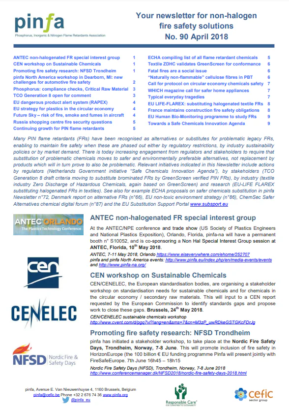 Pinfa Newsletter – Issue 90 – April 2018