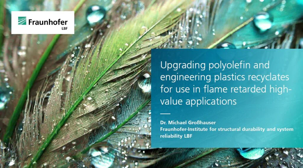 Upgrading polyolefin and engineering plastics recyclates for use in flame retarded high value applications